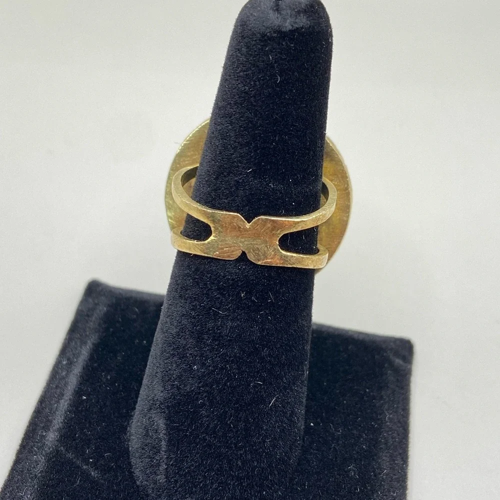Gold Tone Mint Chalcedony Halo Statement Ring